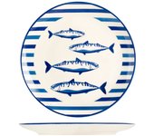 Platos llanos decorados de gres h&h 12 puerto cm 26