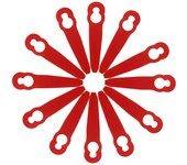 Cuchillas de repuesto de plástico para accesorios de cortabordes (sobre ruedas) 50 piezas, cuchillas de repuesto de plástico para accesorios de cortab