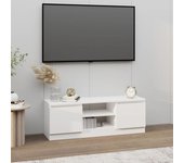 Mueble de tv con puerta blanco 102x30x36 cm