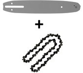 Barra guía de 10 pulgadas (26 cm) con cadena de 40 eslabones para motosierras de 25 cm3