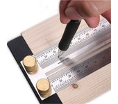 Regla de trazado de carpintería de alta precisión, herramienta de marcado de corte de carpintería a escala en forma de t (300mm)