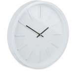 Relaxdays reloj pared sin segundero, sin números, moderno, analógico, cocina, salón, despacho, a pilas, ø 35 cm, blanco