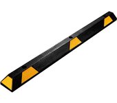 Wiltec tope de aparcamiento 165 x 15 x 10 cm caucho con bandas reflectoras alta visibilidad para rueda de fácil instalación ideal para garajes, par...