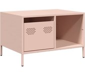 Mesa de centro acero laminado en frío rosa 68,5x50x43,5 cm