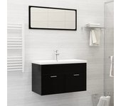 Lavabo encastrable con grifo 81x39x18 cm cerámica blanca