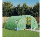 Vidaxl invernadero con estructura de acero verde 16 m² 4x4x2 m