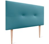 Dhome cabecero de polipiel pro con patas cabeceros cabezal tapizado cama lujo (turquesa, 105cm)