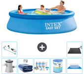 Paquete de piscina - intex - alrededor - 305x305x76 cm + accesorios a958