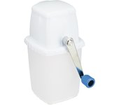 Relaxdays picadora de hielo de uso manual, granizadora portátil, picahielos, granizados, cócteles, frappés, blanco/azul