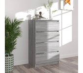 Aparador | aparador de comedor | armario de cocina de madera contrachapada sonoma gris 60x35x98,5 cm cfw11746