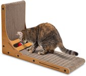Rascador para gatos, tapete para rascar, protección de bordes, rascador en forma de l que ahorra espacio