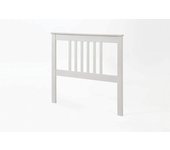 Cabecero para somier de 90 cm , pino macizo, moblit, serie alme blanco, medidas: (100x102x2) cm ( altoxanchoxfondo), color blanco lavado.