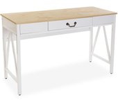 Versa christoph mesa escritorio para el ordenador, mesa para la habitación o estudio. mesa gaming, con cajón, medidas (al x l x an) 76 x 45 x 120 cm,