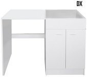 Bajo fregadero para lavavajillas sin fregadero inox para l. 120x60 blanco izquierdo