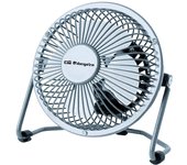 Ventilador sobremesa aspas 10cm alimentac. usb y 220 cromo
