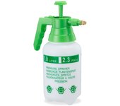 Relaxdays pulverizador agua presión, boquilla ajustable, vaporizador para plantas, jardín, 1 l, 1 ud., pe-latón, verde