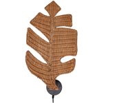 Lampara pared hoja rattan