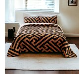 Tienda eurasia - edredón nórdico con borreguito y funda de almohada, cama 90/105-180 x 240 cm, marron