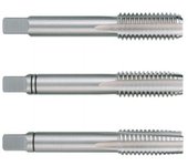 Juego de 3 machos para roscar a mano m din 352 hss rectificados con rosca izquierda m4 ruko 230040li