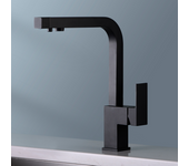 Imex - grifo de cocina osmosis | grifo monomando fregadero con osmosis 2 vías | griferia de cocina | grifo en latón | serie capri | color negro mate