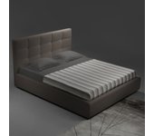 Cama de matrimonio con contenedor napoli gris tórtola