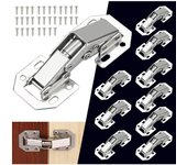 20 bisagras para puertas de gabinetes de 90 grados, tipo perno, bisagras para muebles con tornillos para cajones, ventanas(7,7 x 3,2 cm)