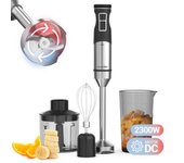 Batidora de mano negra 2300w accesorios | universalblue