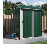 Maison exclusive - cobertizo de jardín acero galvanizado verde 192x152,5x237 cm
