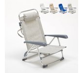 Tumbona silla de playa con reposabrazos estructura de aluminio gargano