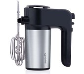 Batidora eléctrica de mano 400w 6 velocidades + 2 batidores y 2 ganchos para masa cocina/pastelería acero inoxidable/abs compacta alpina