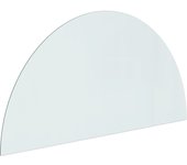 Placa de vidrio para chimenea semicircular 1200x600 mm