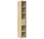 Aparador | aparador de comedor | armario de cocina de madera de ingeniería roble sonoma 30x42,5x185 cm cfw75657