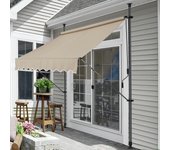 Toldo articulado stem enrollable acero/poliéster 300 x 120 x 220-309 cm color arena [pro.tec]