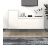 Muebles para tv 2 piezas madera maciza de pino blanco