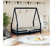Estructura de cama para niños madera de pino negro 70x140 cm