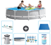 Paquete de piscina - intex - alrededor - 305x305x76 cm + accesorios a2023