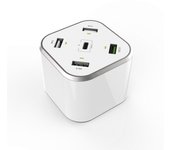 Cargador de mesa aisens asch-5pqc-w/ 1xusb tipo-c/ 4x usb/ 48w