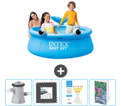 Paquete de piscina - intex - alrededor - 183x183x51 cm + accesorios cb131