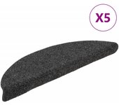 Alfombrillas autoadhesivas escalera 5 uds | alfombras de escalera | tapetes de escalera antracita 56x17x3 cm cfw310778