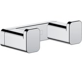 Hansgrohe addstoris gancho metálico doble 6,6x2x3,6cm con cierres ocultos, cromo (41755000)