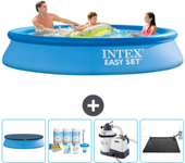 Paquete de piscina - intex - alrededor - 305x305x61 cm + accesorios cb62