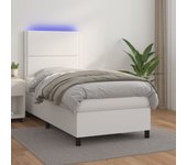 Somier de láminas con colchón y led blanco 90x200 cm