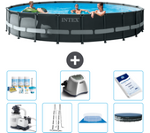 Paquete de piscina - intex - alrededor - 610x610x122 cm + accesorios a2951