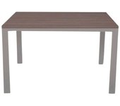 Mesa rectangular monster 110x70 estructura gris tórtola y tapa de alerce gris