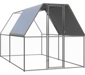 Maison exclusive - jaula gallinero de exterior de acero galvanizado 2x4x2 m