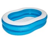 Tradineur - piscina hinchable infantil ovalada con válvula de seguridad y parche de reparación, inflables de verano (150 litros, 150 x 100 x 30 cm)