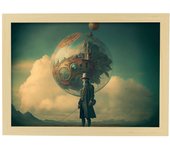 Nacnic poster perspectiva en estilo surrealismo cinematográfico ilustraciones y grabados de historieta abstracta y artística para a3 marcos madera