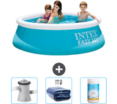 Paquete de piscina - intex - alrededor - 183x183x51 cm + accesorios cb75