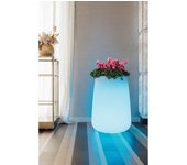 Jarrón de polímero monacis goccia top bright light blue ø 54 - h 75cm.