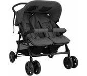 Carrito para gemelos de acero gris oscuro v6189 unico / gris